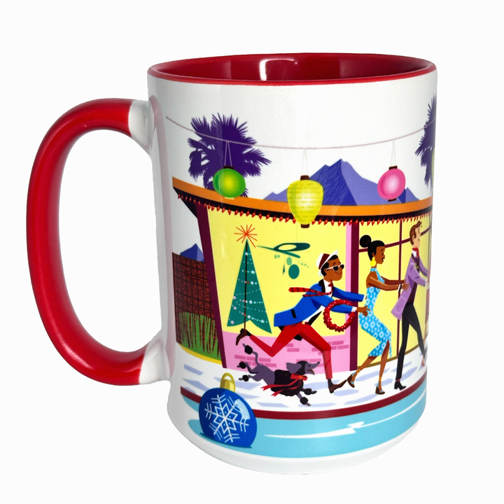 15oz Mug: Palm Springs Holiday Conga