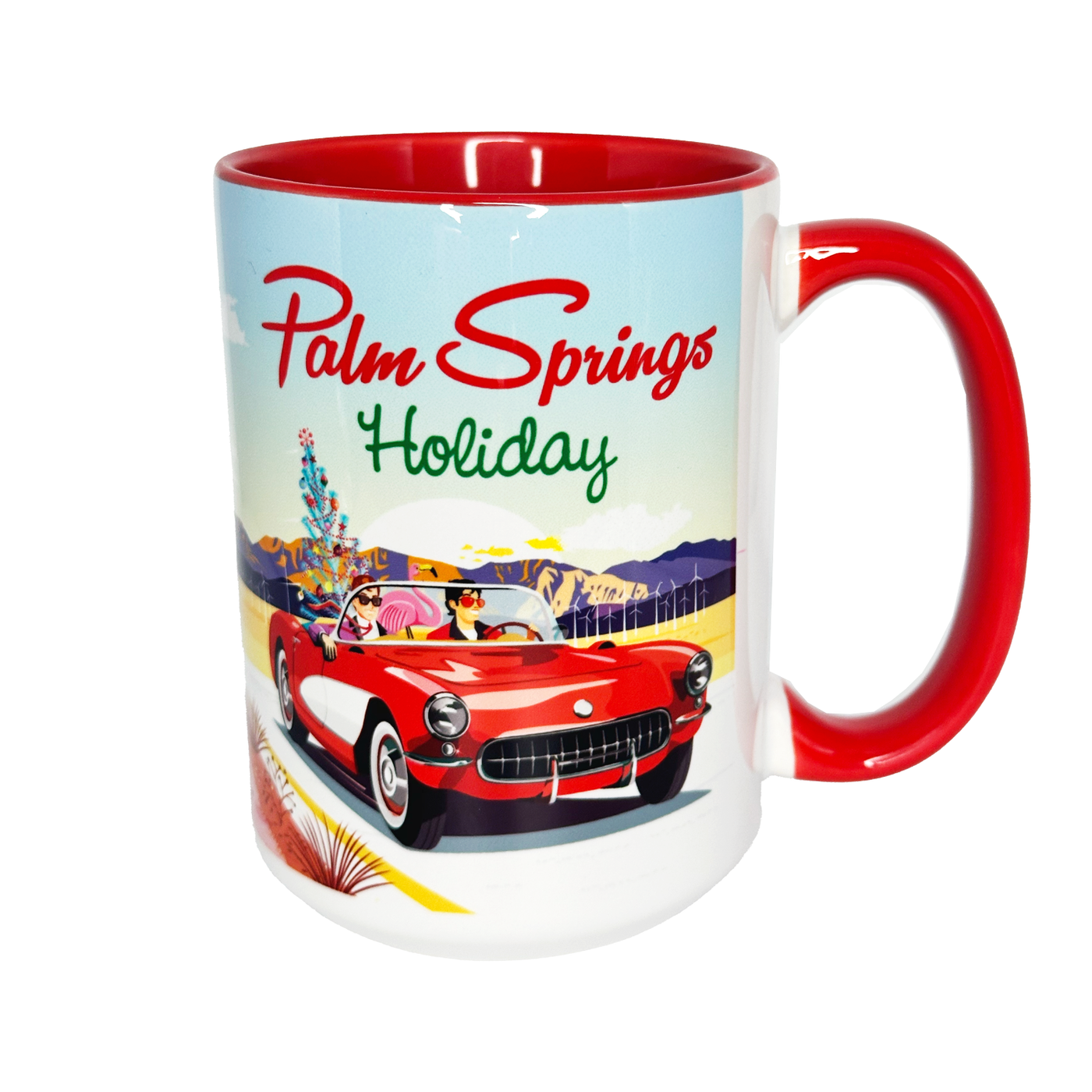 15oz Mug: Palm Springs Holiday Corvette