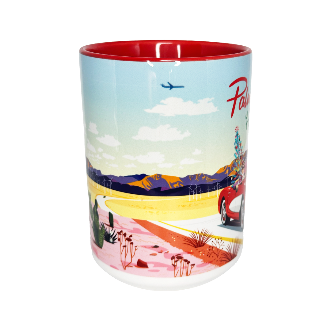 15oz Mug: Palm Springs Holiday Corvette