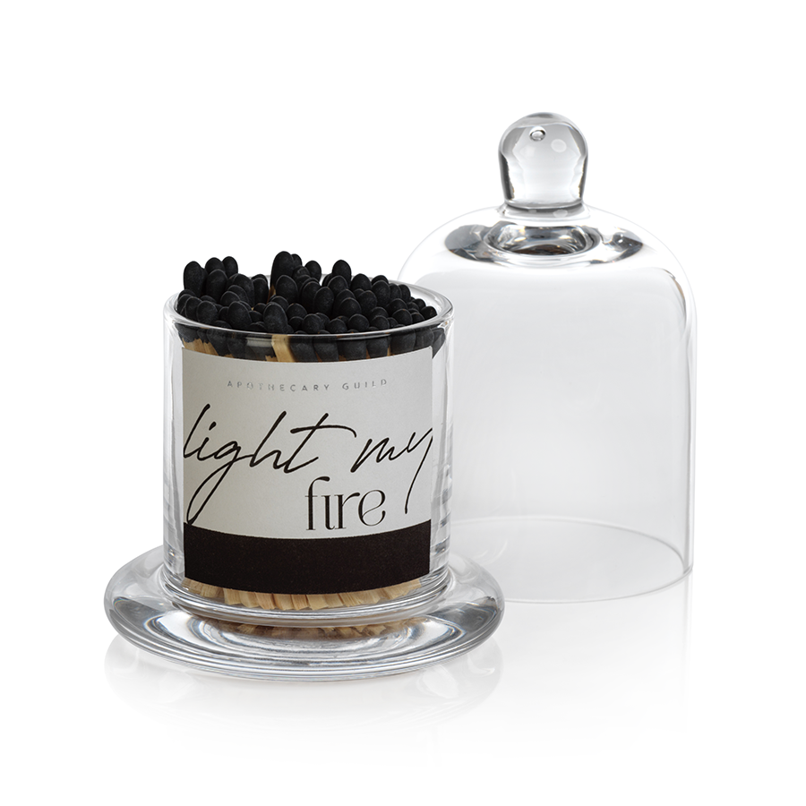 Light My Fire Match Set In Apothecary Jar - Black Tip Matches