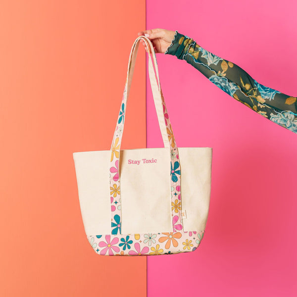 Betty Bloom Medium Classic Tote - Stay Toxic