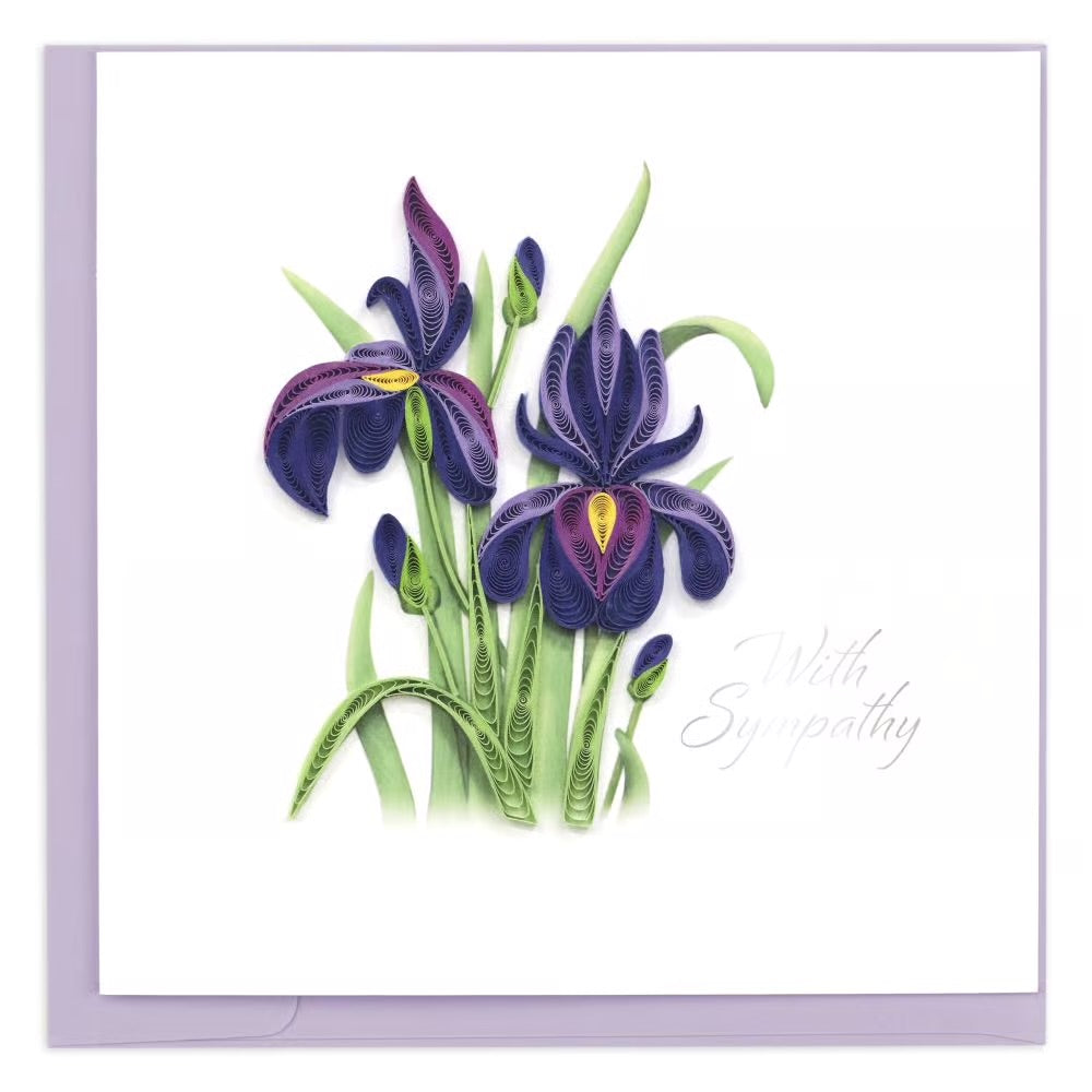 Iris Sympathy Greeting Card
