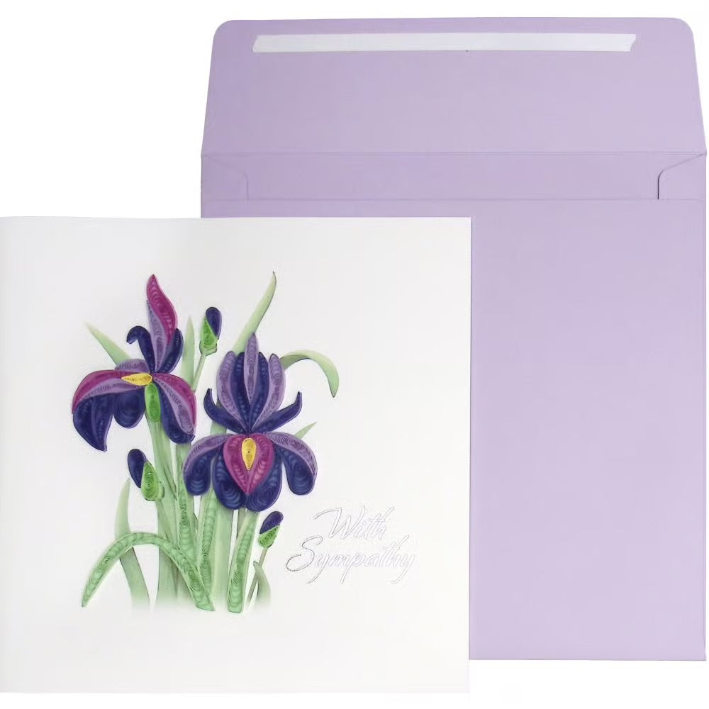 Iris Sympathy Greeting Card - Just Fabulous Palm Springs