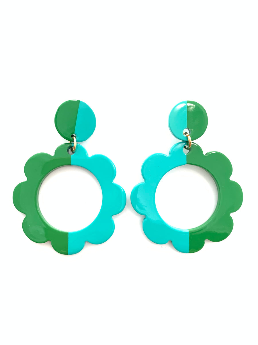 Color Block Flower - Kelli Green & Aqua