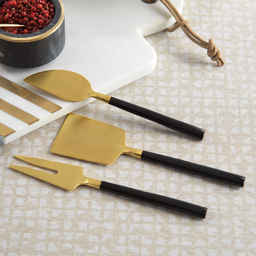 Maxfield Cheese Set-Black/ Matte Gold
