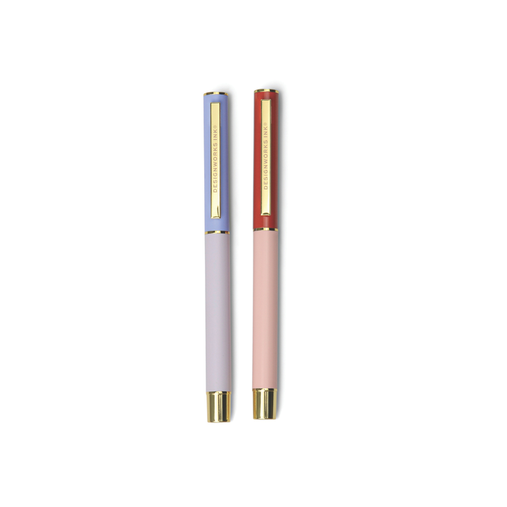 Color Block Pens Set - Lavender & Blush