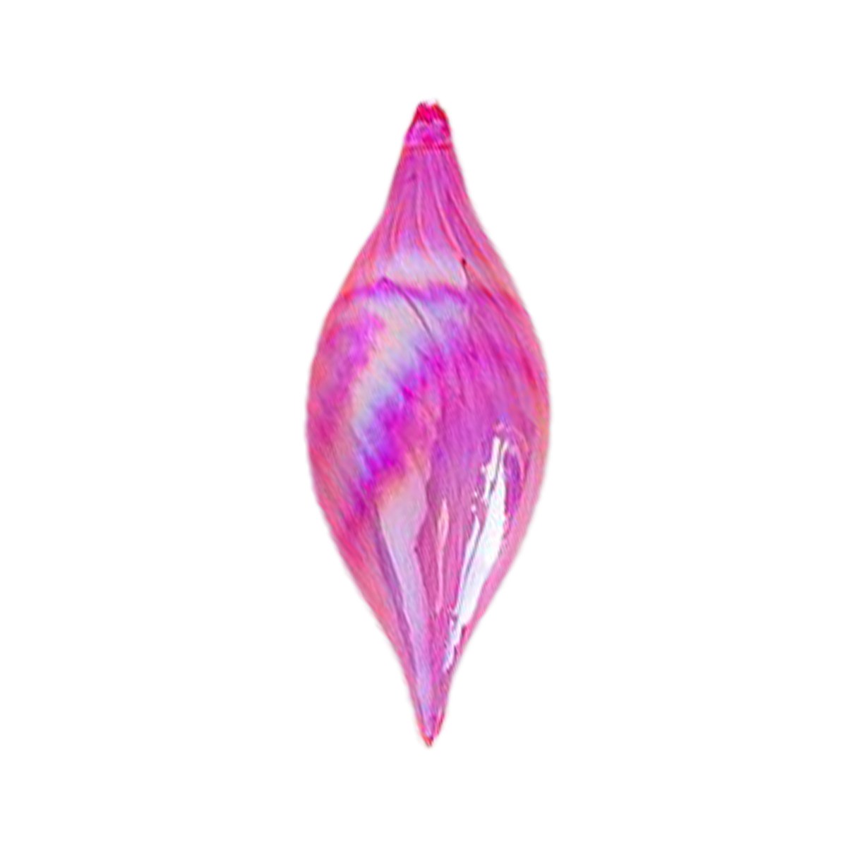 Iridescent Finial Ornament - Hot Pink