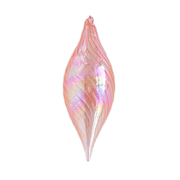 Iridescent Finial Ornament - Light Pink