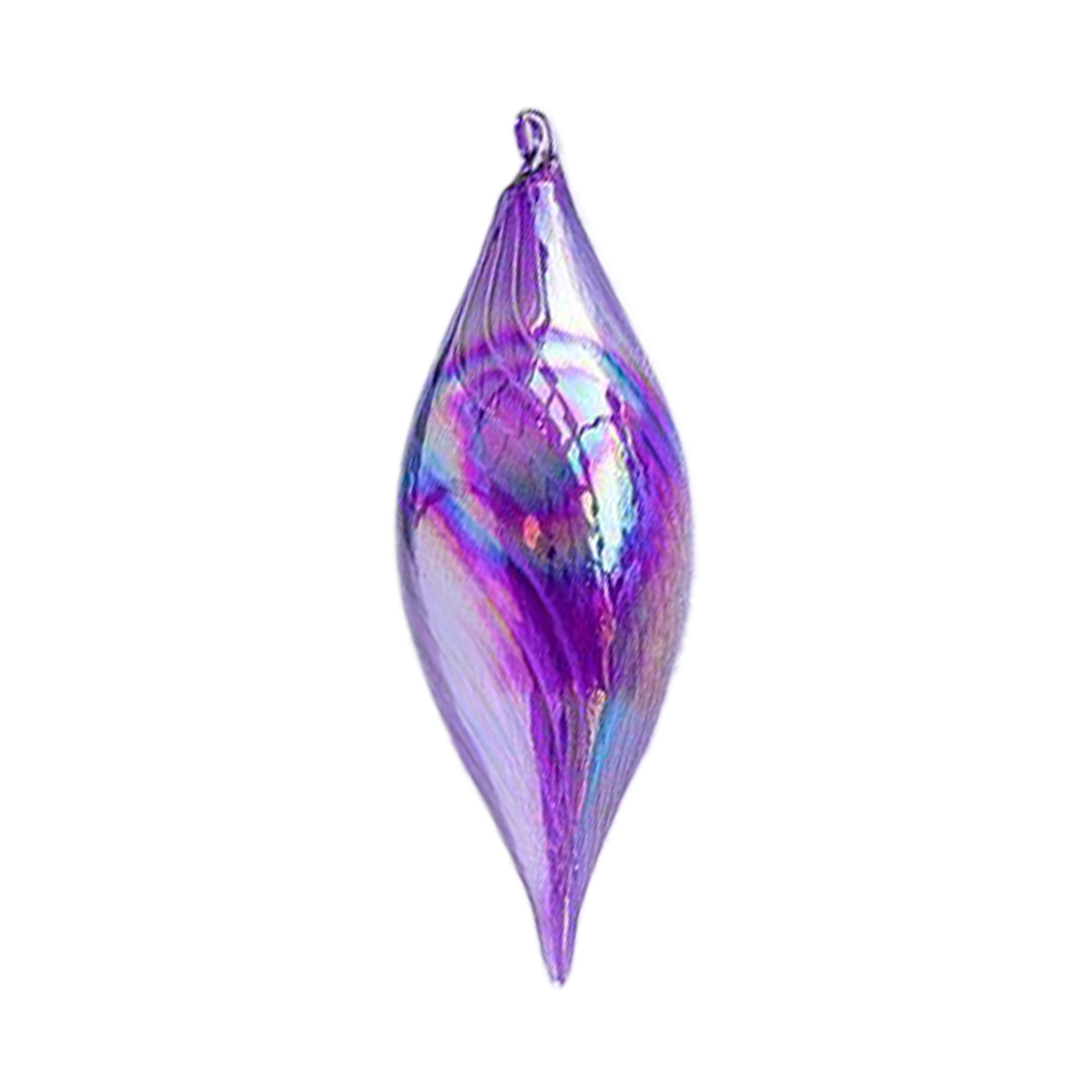 Iridescent Finial Ornament - Purple