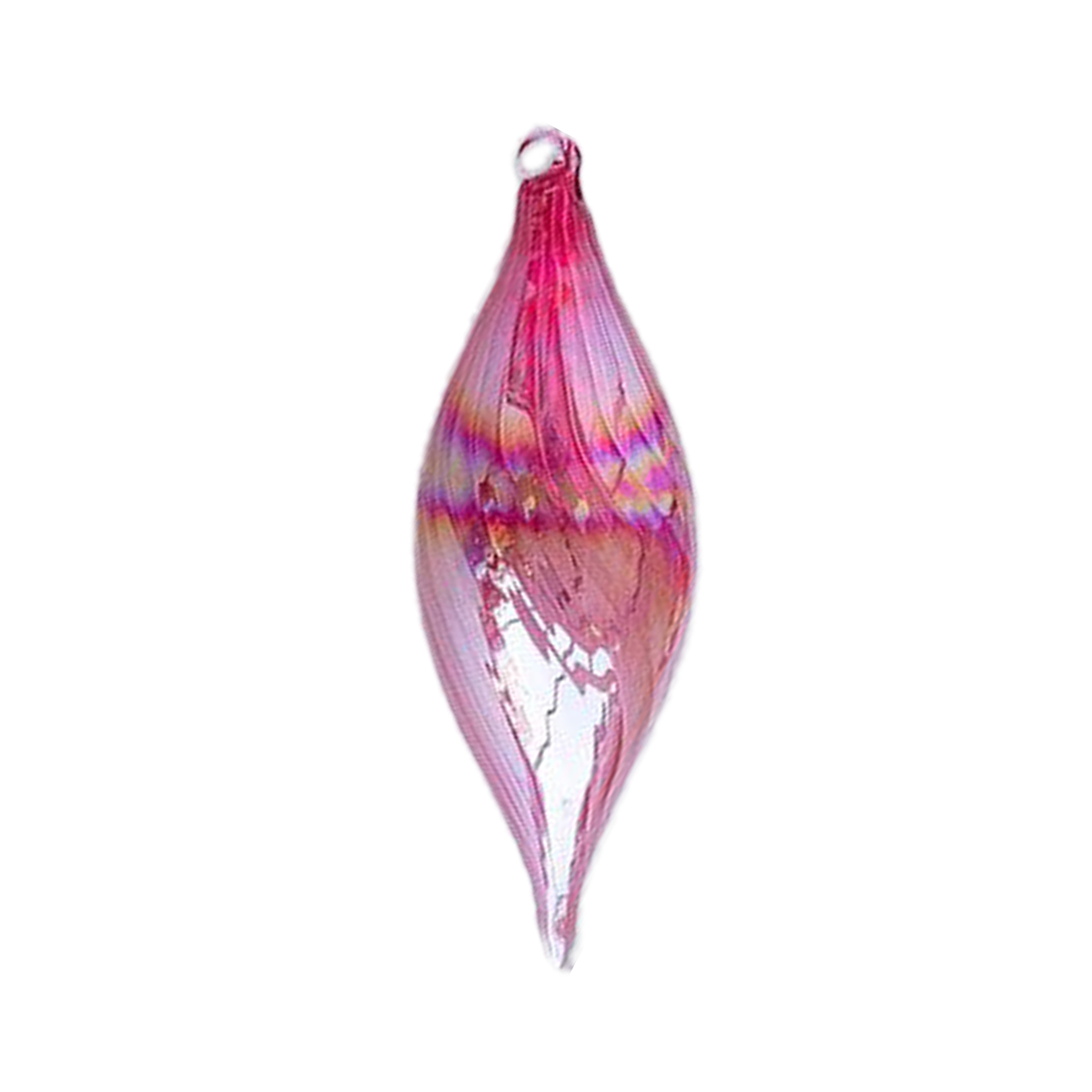 Iridescent Finial Ornament - Red