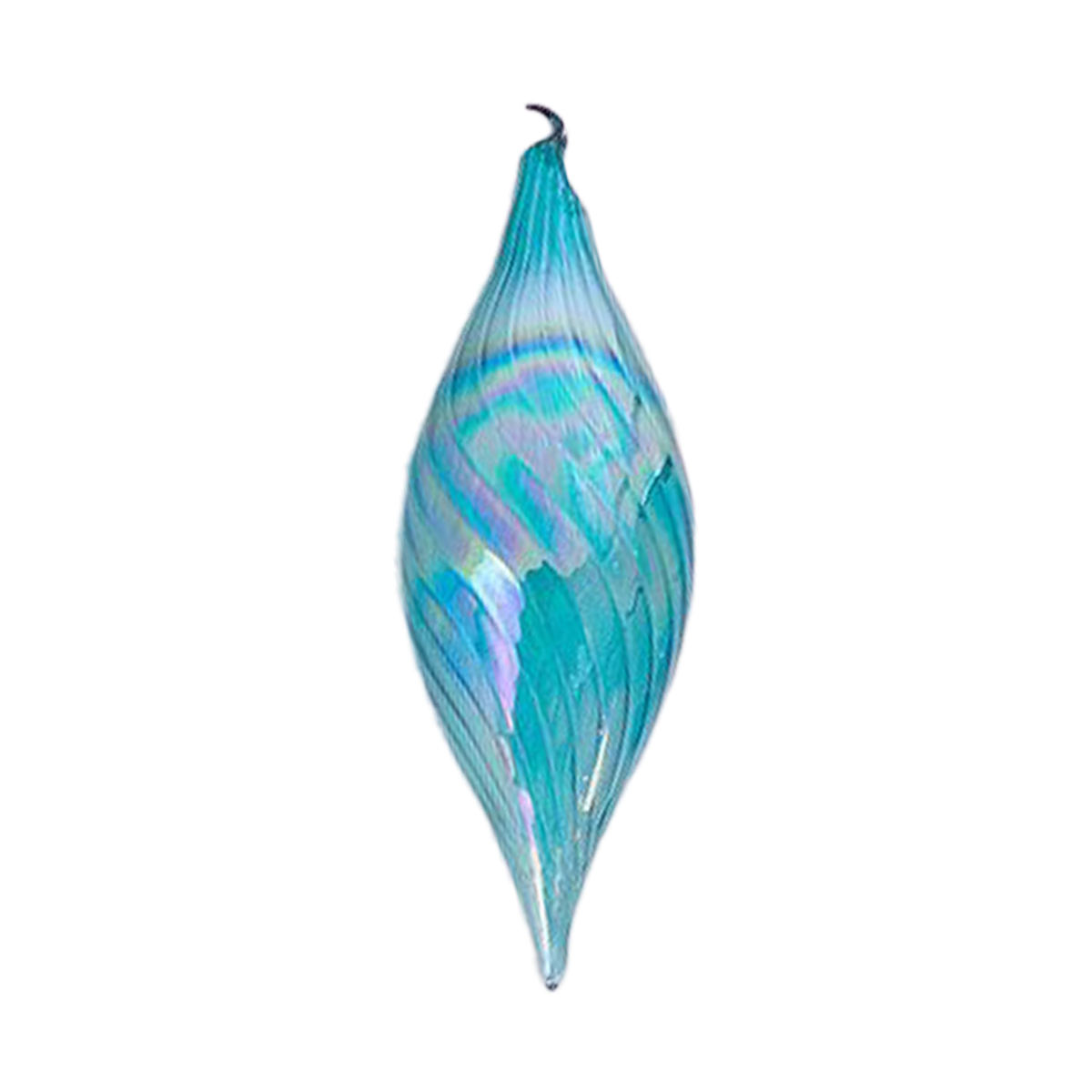 Iridescent Finial Ornament - Teal