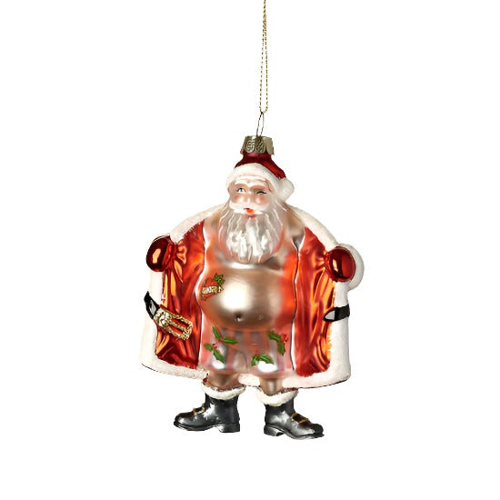 Flasher Santa Ornament