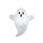 Hanging Flocked Ghost With Lights