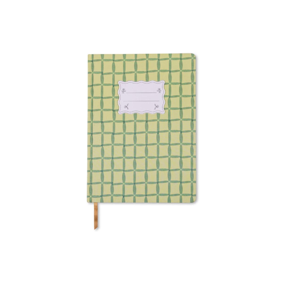 Tulip Jumbo Journal - Green Lattice