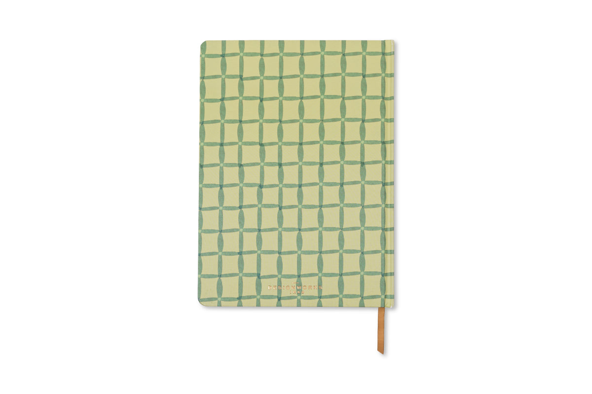 Tulip Jumbo Journal - Green Lattice