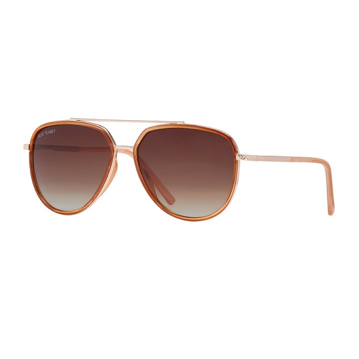 Jordan Polarized Sunglasses - Light Brown / Matte Gold