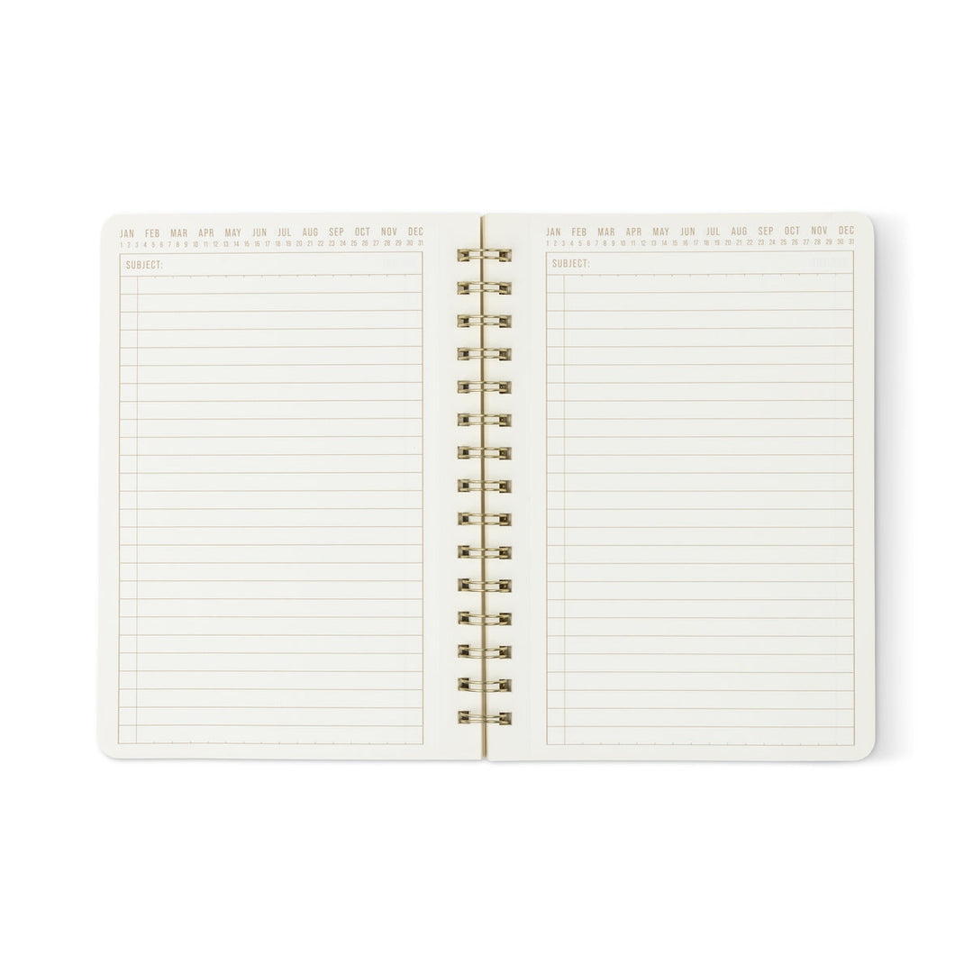 Textured Paper Twin Wire Notebook - Small Blue
