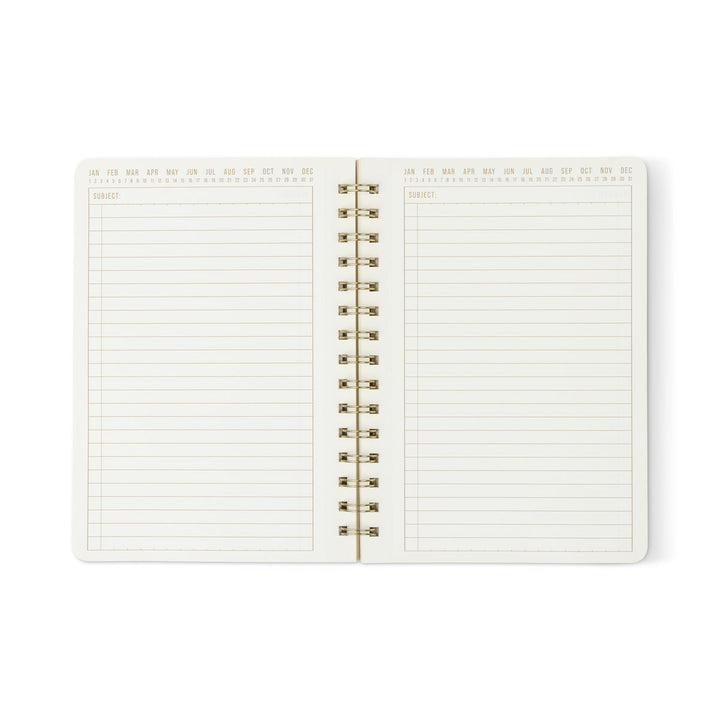 Textured Paper Twin Wire Notebook - Small Blue