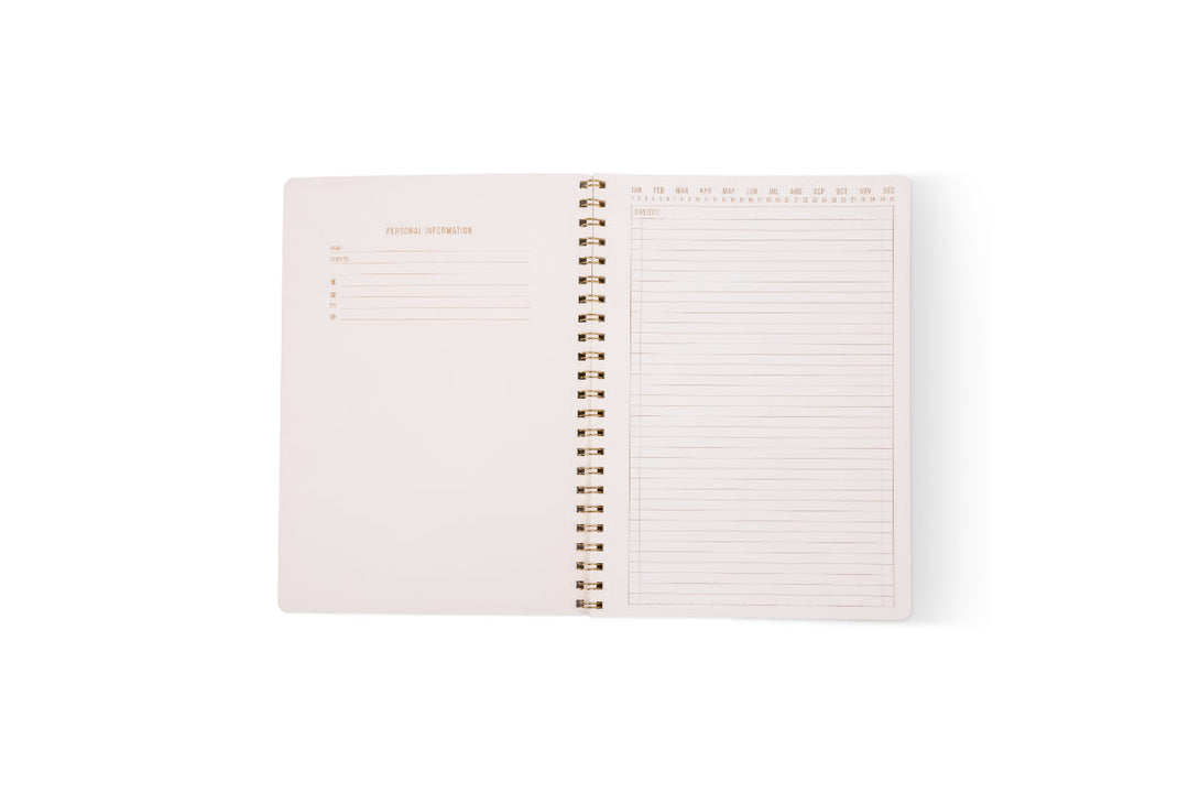 Tulip Twin Wire Notebook - Green Vine