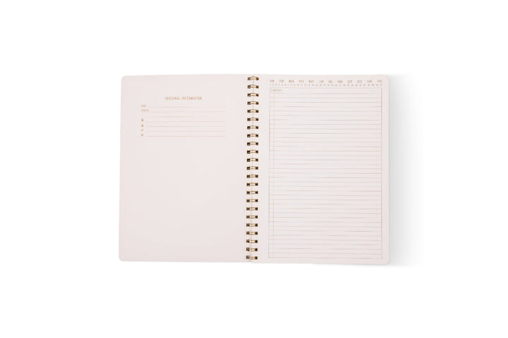 Tulip Twin Wire Notebook - Green Vine