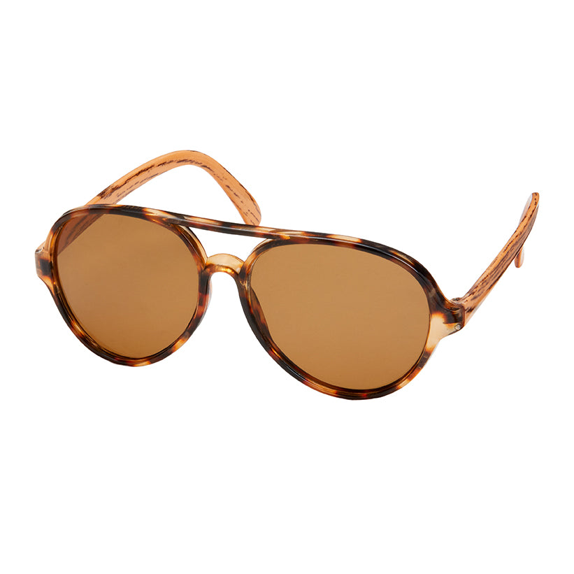 Kids Plastic Aviator Sunglasses - Light Tortoise
