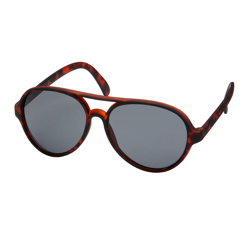Kids Plastic Aviator Sunglasses - Dark Tortoise