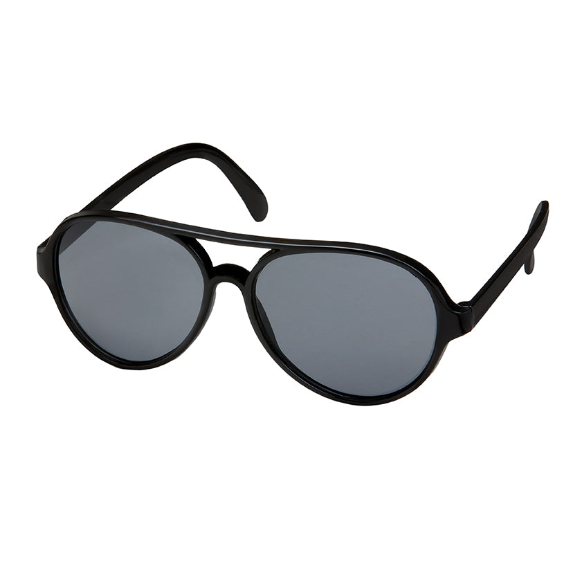 Kids Plastic Aviator Sunglasses - All Black
