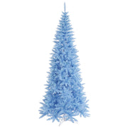 Sky Blue Slim Fir Tree - 7.5' x 40" Pre-Lit with 500 Dura-Lit LED Italian Style Blue Lights