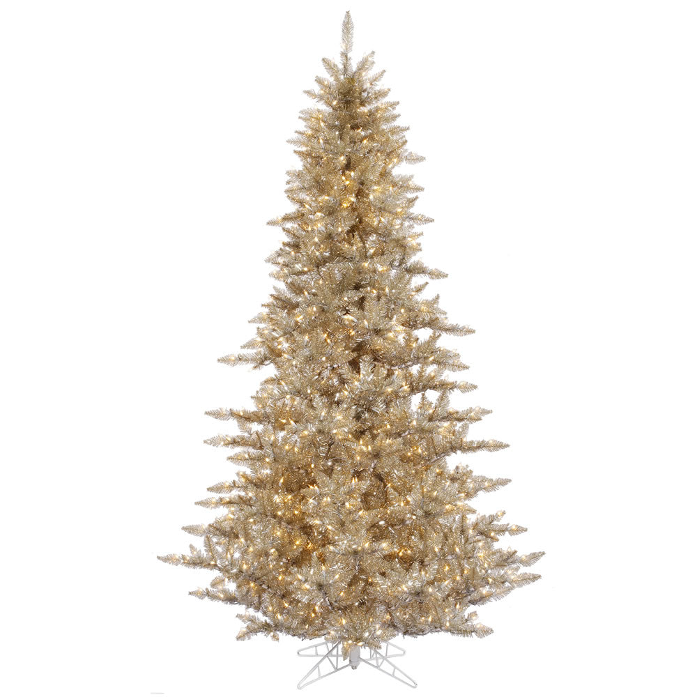 Champagne Fir Tree - 7.5' x 52" Pre-Lit with 750 Warm White Dura-lit LED Lights