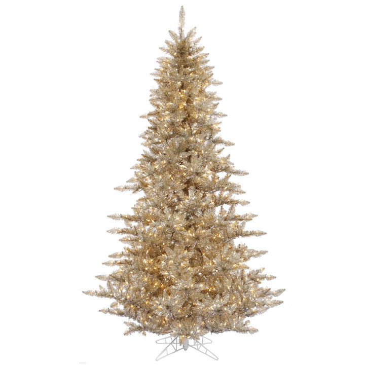 Champagne Fir Tree - 7.5' x 52" Pre-Lit with 750 Warm White Dura-lit LED Lights
