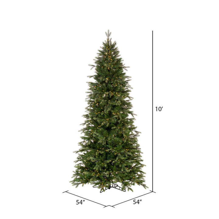 Douglas Slim Fir Tree - 7.5' x 45" Pre-lit With 1200 Warm White LED Lights