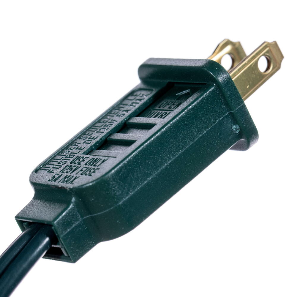 Green Tinsel Pencil Tree - 6.5' x 28" Pre-Lit With 400 Dura Lit Green LED Mini Lights