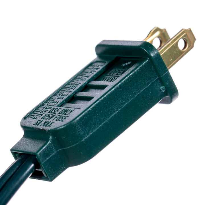 Green Tinsel Pencil Tree - 6.5' x 28" Pre-Lit With 400 Dura Lit Green LED Mini Lights