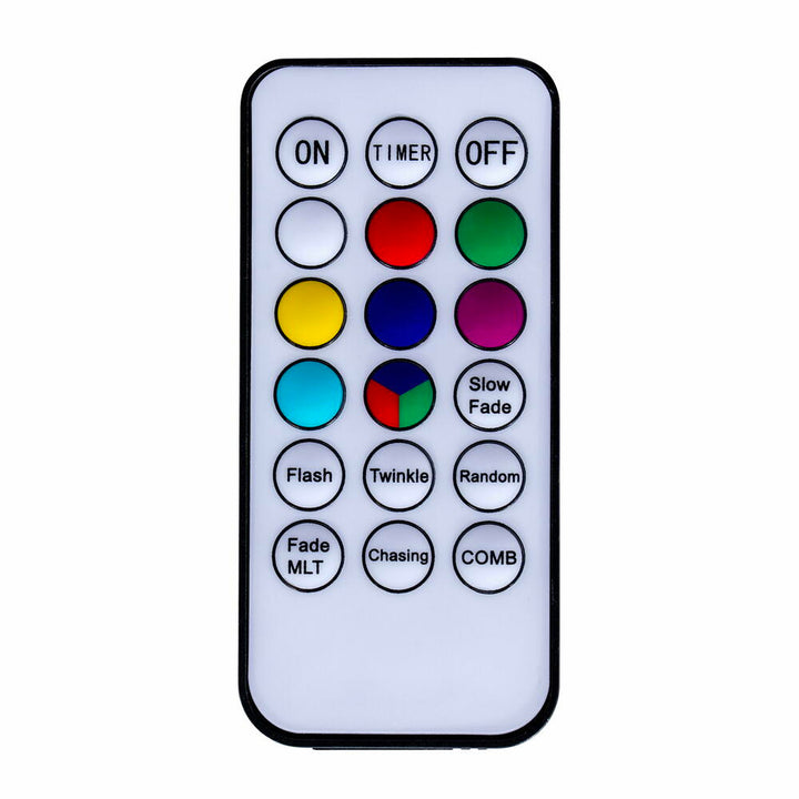 Silver RGB Slim Fir Tree - 7.5'x 41" Pre-Lit With 504 RGB Color Changing LED Mini Lights