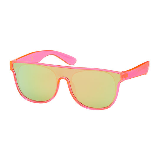 Flat Lens Shield Kids Sunglasses - Pink