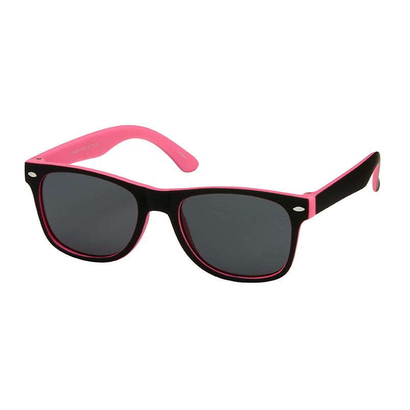 Kids Soft 2 Tone Classic Sunglasses - Pink