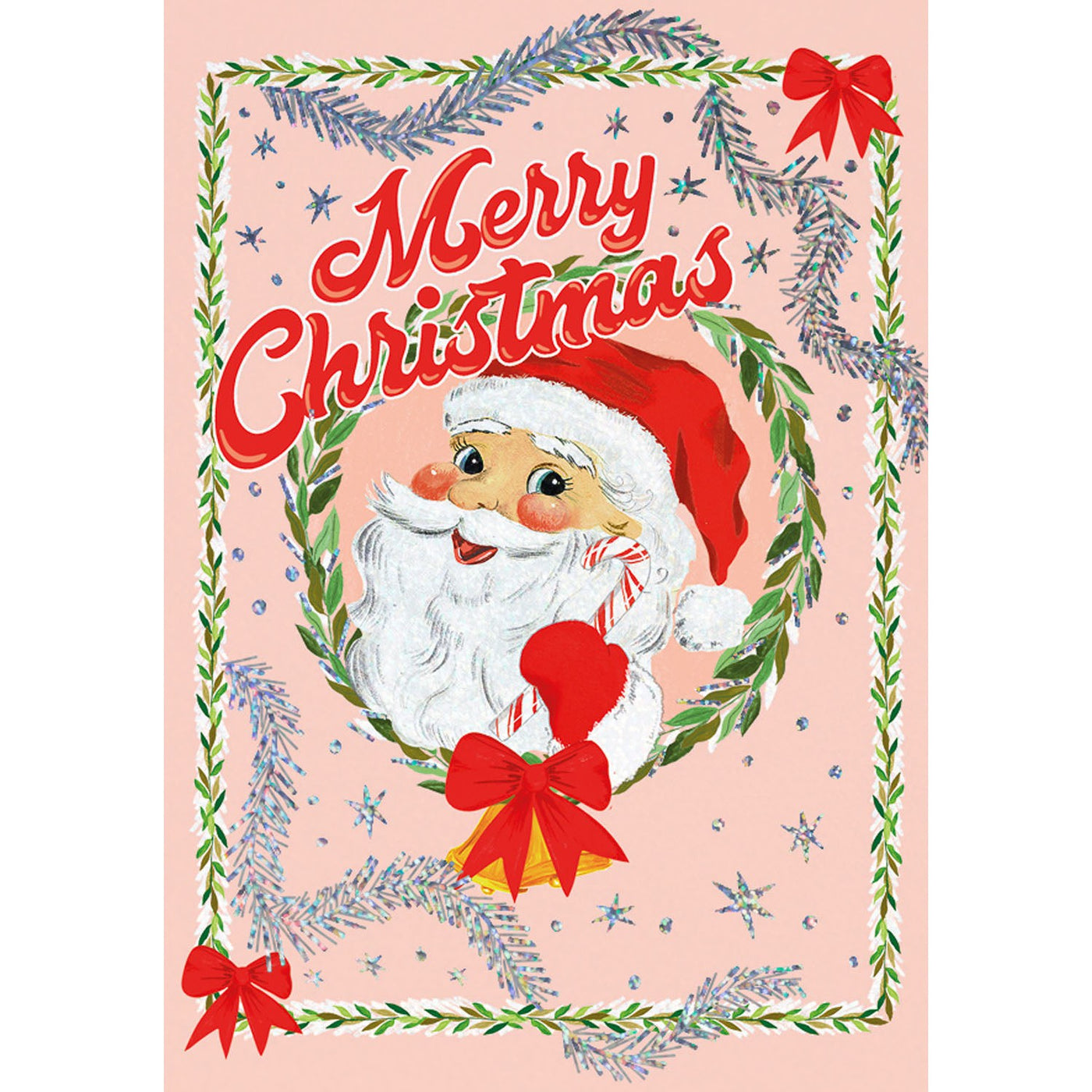 Retro Santa Holiday Greeting Card