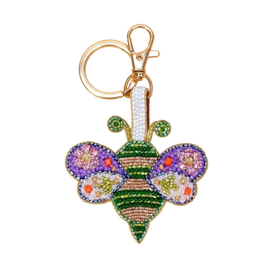 Brilliant Bumblebee Beaded Keyring