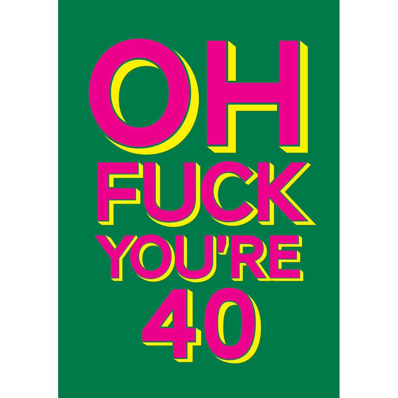 Oh You're 40 Birthday Card