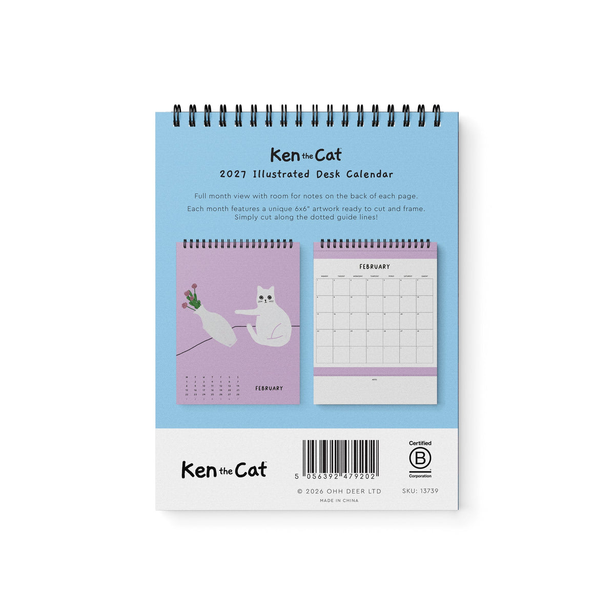 Ken The Cat Desk Calendar 2027