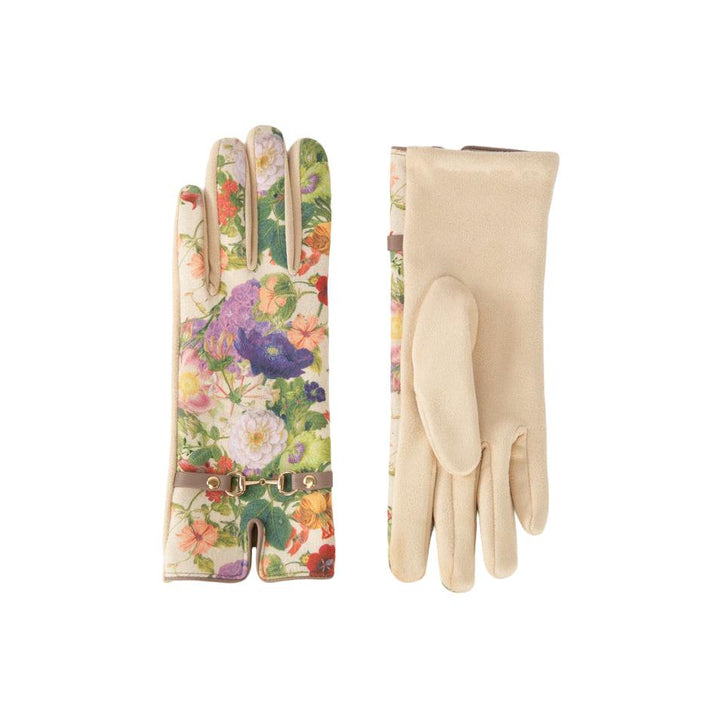 Kylie Floral Gloves - Cream
