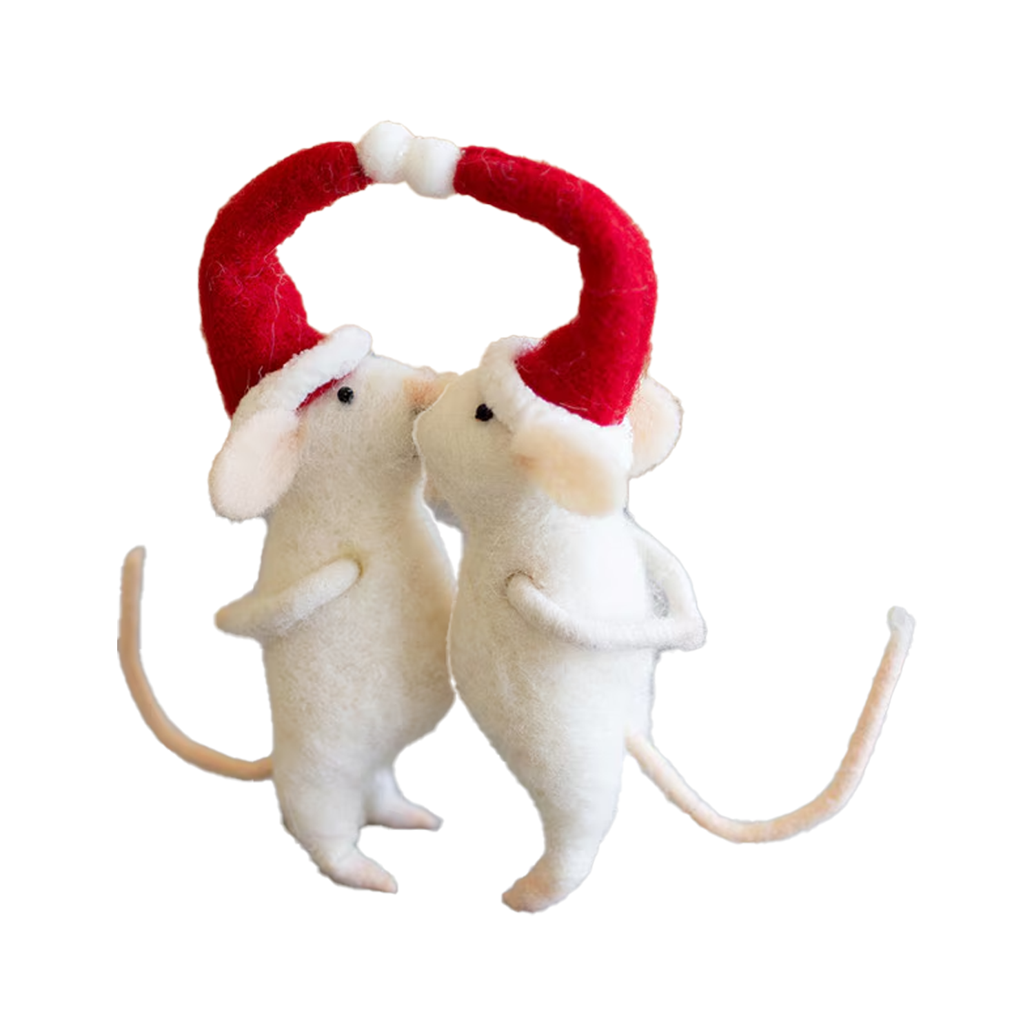 Kissing Felt Christmas Mice
