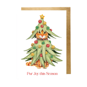 Kitty Christmas Tree Holiday Card - Just Fabulous Palm Springs