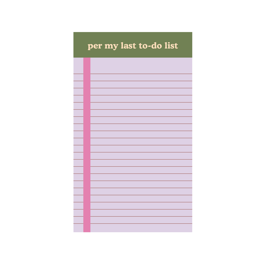 Per My Last To-Do List Tearaway Notepad