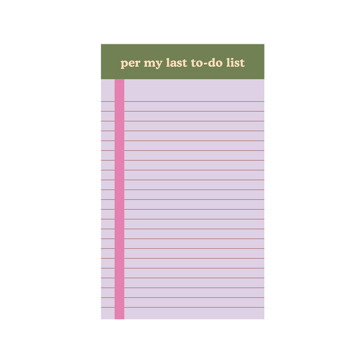 Per My Last To-Do List Tearaway Notepad