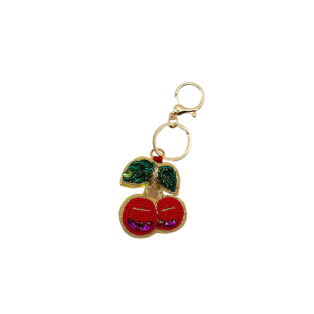 Cherries Beaded Bag Charm