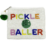 Pickle Baller Beaded Coin Pouch