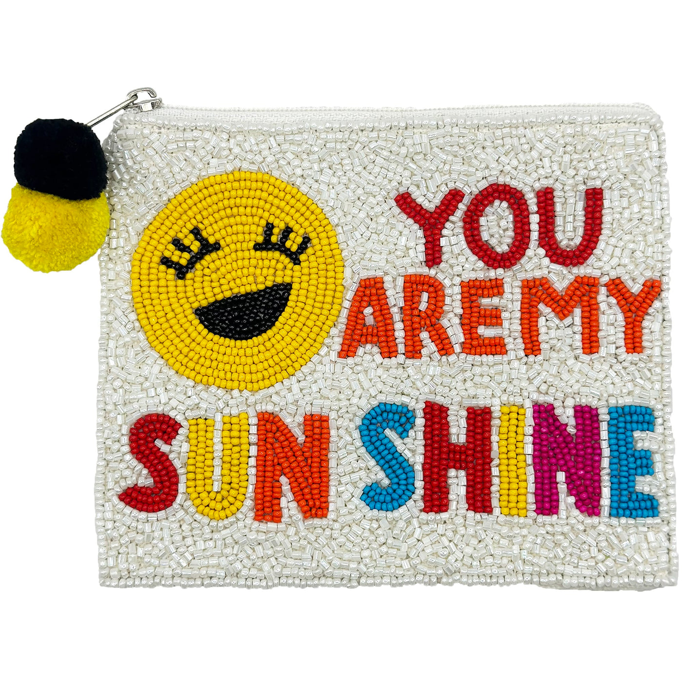 You Are My Sunshine Beaded Coin Pouch