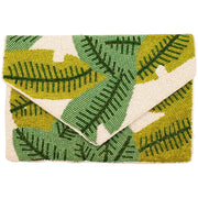 Palm Leaf Beaded Clutch