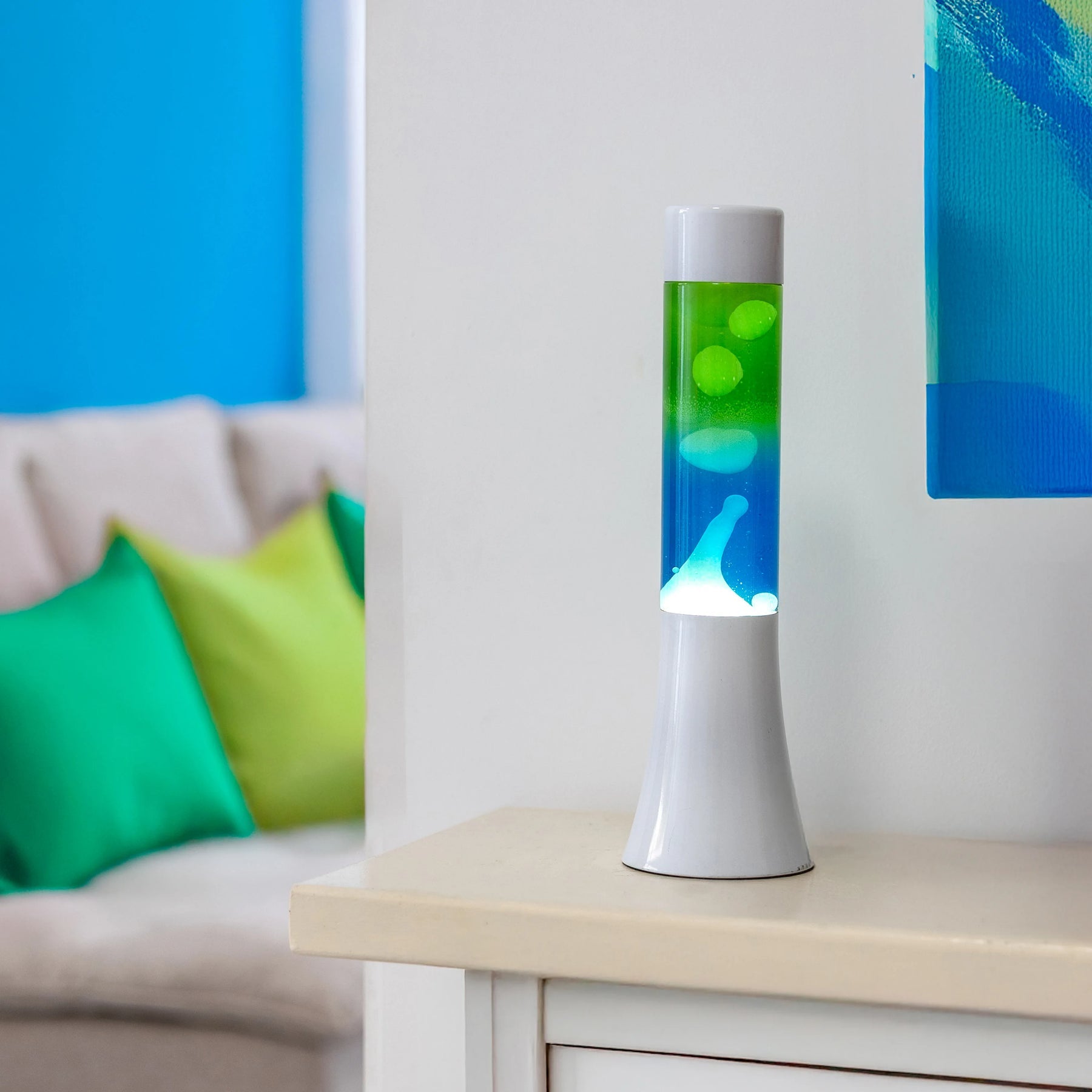 Green & Blue Gradient Mini Flow Lava Lamp